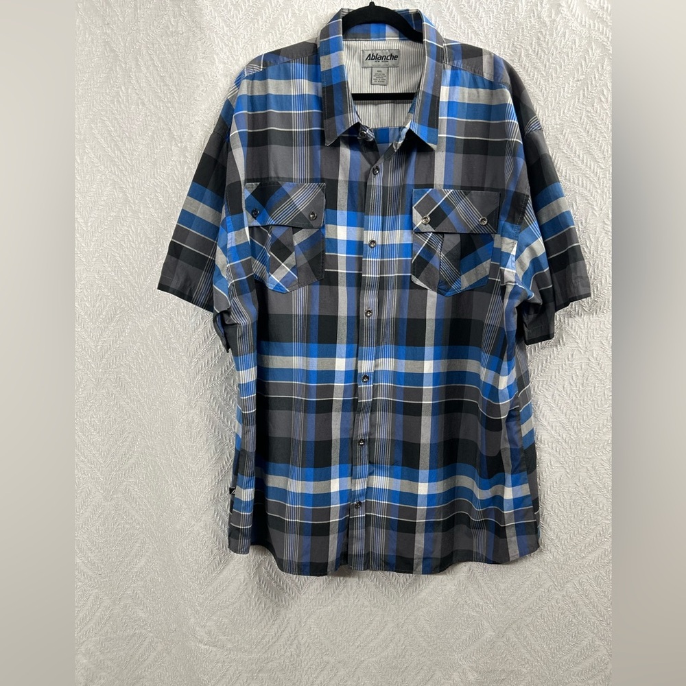 Ablanche New York Men's Plaid Button Down Shirt - Picture 2 of 6